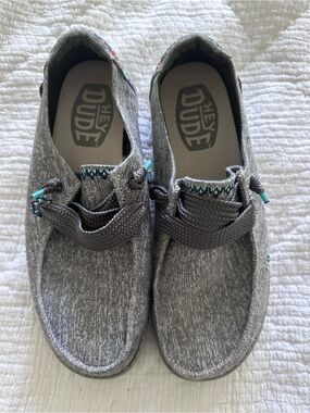 Hey Dude Women's Wendy Flora Linen Slip-On Shoes 39 EU/ US 8 EUC